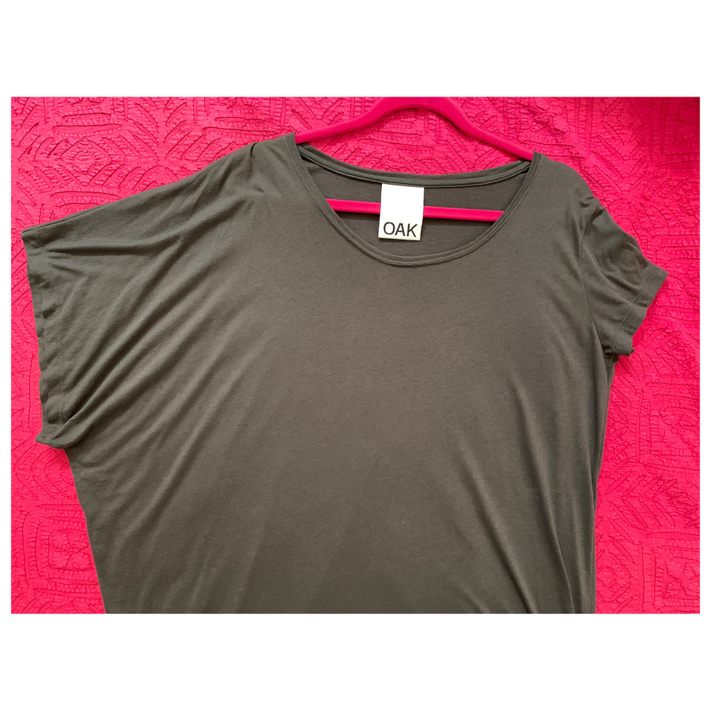 OAK SLOUCHY CREW NECK ASYMMETRIC TOP/DRESS